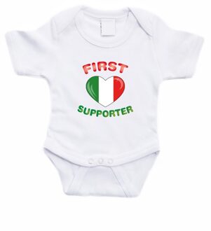 Bellatio Decorations First Italie supporter rompertje baby Wit