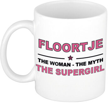 Bellatio Decorations Floortje The woman, The myth the supergirl collega kado mokken/bekers 300 ml Oudroze