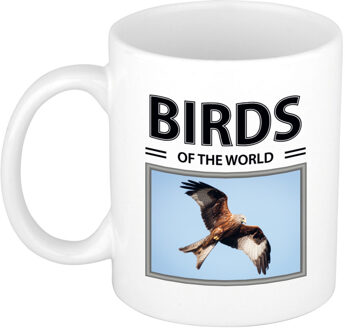 Bellatio Decorations Foto mok Rode wouw beker - birds of the world cadeau Rode wouw vogels liefhebber - feest mokken Wit