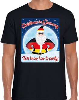 Bellatio Decorations Fout Duitsland kerstborrel t-shirt christmas in Germany zwart voor heren 2XL (56) - kerst t-shirts