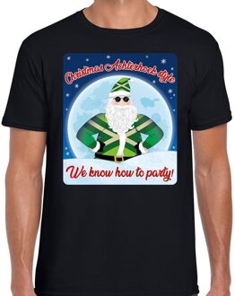 Bellatio Decorations Fout kerstborrel t-shirt christmas in Achterhoek style zwart voor heren 2XL (56) - kerst t-shirts