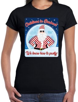 Bellatio Decorations Fout kerstborrel t-shirt christmas in Brabant zwart voor dames 2XL - kerst t-shirts