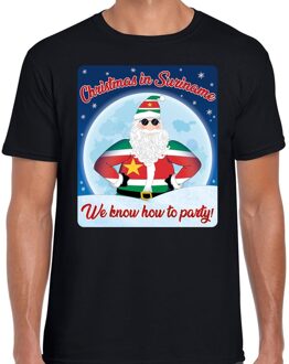 Bellatio Decorations Fout kerstborrel t-shirt christmas in Suriname zwart voor heren 2XL (56) - kerst t-shirts