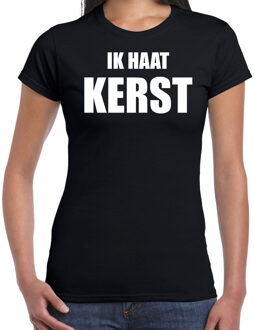 Bellatio Decorations Fout kerstborrel t-shirt / kerstshirt Ik haat Kerst zwart voor dames 2XL - kerst t-shirts