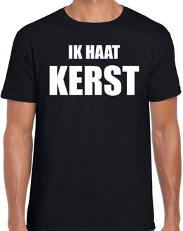 Bellatio Decorations Fout kerstborrel t-shirt / kerstshirt Ik haat Kerst zwart voor heren 2XL - kerst t-shirts