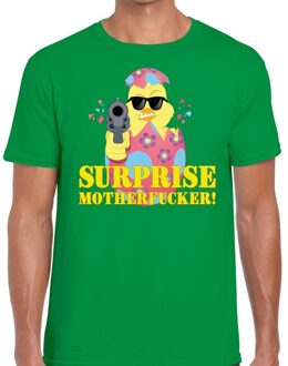 Bellatio Decorations Fout paas t-shirt groen surprise motherfucker voor heren M