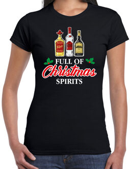 Bellatio Decorations Foute drank humor Kerst T-shirt voor dames zwart 2XL - kerst t-shirts