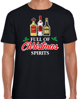 Bellatio Decorations Foute drank humor Kerst t-shirt zwart voor heren 2XL - kerst t-shirts