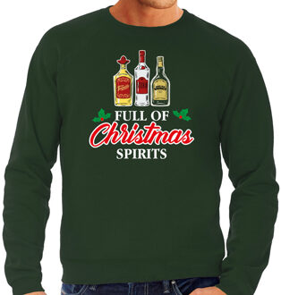 Bellatio Decorations Foute drank humor Kersttrui Kerst sweater groen voor heren 2XL - kerst truien