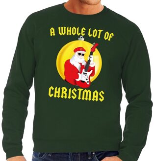 Bellatio Decorations Foute feest kerst sweater groen A Whole Lot of Christmas voor heren 2XL (56) - kerst truien