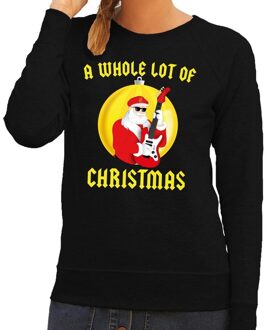 Bellatio Decorations Foute feest kerst sweater zwart A Whole Lot of Christmas voor dames XS (34) - kerst truien