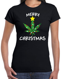 Bellatio Decorations Foute humor Kerst T-shirt wiet voor dames zwart
