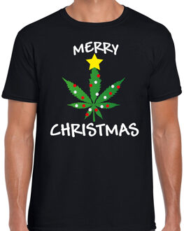 Bellatio Decorations Foute humor Kerst t-shirt wiet zwart voor heren