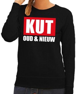 Bellatio Decorations Foute jaarwisseling trui / sweater kut oud en nieuw zwart dames 2XL (44)