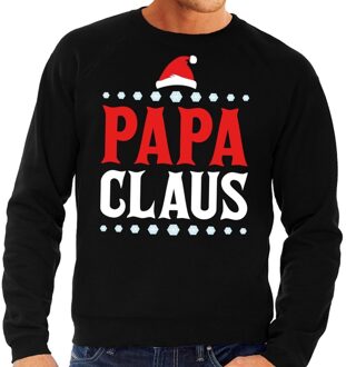 Bellatio Decorations Foute kerst sweater voor vaders zwart Papa Claus M (50) - kerst truien