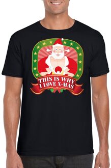 Bellatio Decorations Foute Kerst t-shirt this is why I love christmas voor heren - Kerst shirts XL