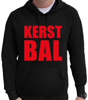Bellatio Decorations Foute kerstborrel hoodie KERST BAL zwart voor heren L - kerst truien