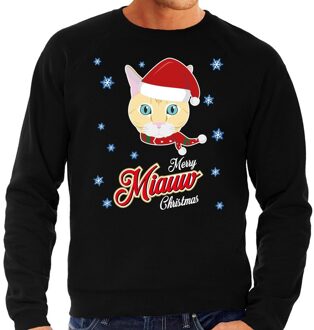 Bellatio Decorations Foute kerstborrel trui / kersttrui I hate Christmas songs / haat kerstmuziek zwart voor heren 2XL (56) - kerst truien