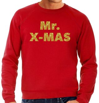 Bellatio Decorations Foute kerstborrel trui / kersttrui Mr. x-mas goud / rood heren 2XL (56) - kerst truien