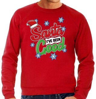 Bellatio Decorations Foute kerstborrel trui / kersttrui Santa I have been good rood voor heren 2XL (56) - kerst truien