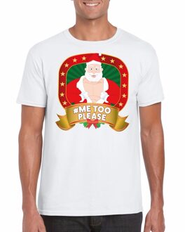 Bellatio Decorations Foute kerstkleding t-shirt Me Too discussie voor heren Multi