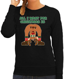 Bellatio Decorations Foute Kersttrui dames - All I want - rendier XL