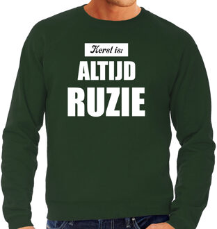 Bellatio Decorations Foute kersttrui groen Kerst is altijd ruzie kerstkleding heren 2XL - kerst truien