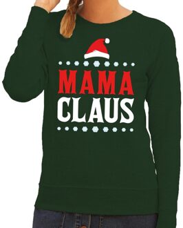 Bellatio Decorations Foute kersttrui mama claus groen voor dames / moeders L (40) - kerst truien