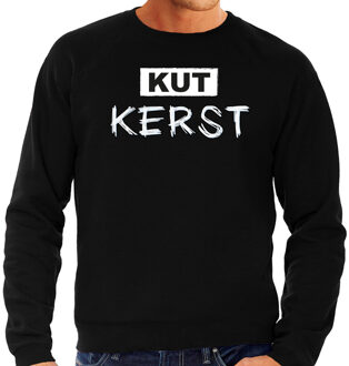 Bellatio Decorations foute kersttrui/sweater heren - Kut Kerst - zwart/wit - Kerstborrel 2XL