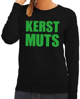 Bellatio Decorations Foute kersttrui / sweater Kerst Muts zwart voor dames - Kersttruien 2XL (44)