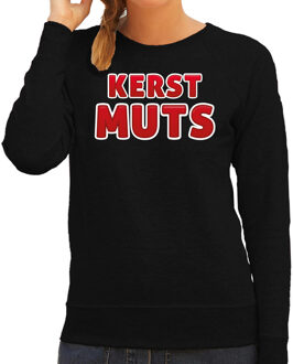 Bellatio Decorations foute kersttrui/sweater voor dames - kerst muts - zwart - kerstmuts -feestdagen M - kerst truien