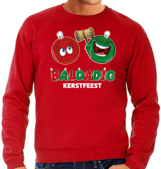 Bellatio Decorations Foute Kersttrui/sweater voor heren - baldadig kerstfeest - rood - brutaal/ontdeugend