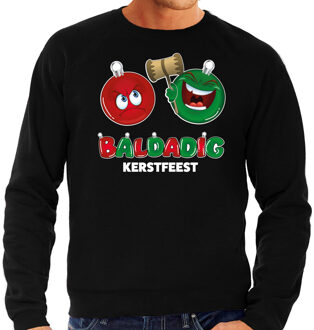 Bellatio Decorations foute Kersttrui/sweater voor heren - baldadig kerstfeest - zwart - ontdeugend XL - kerst truien
