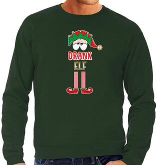 Bellatio Decorations Foute Kersttrui/sweater voor heren - Drank Elf - groen - Kerst elfje