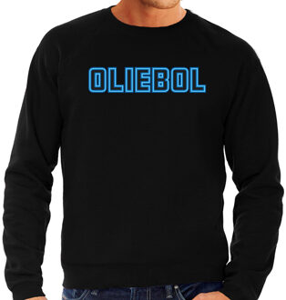 Bellatio Decorations Foute Kersttrui/sweater voor heren - oliebol - blauw - oliebollen - kerst/nieuwjaar