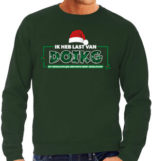 Bellatio Decorations Foute Kersttrui voor heren - Ik heb last van DOIKG - groen 2XL