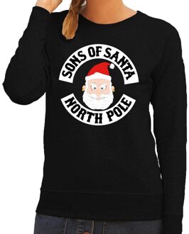 Bellatio Decorations Foute kersttrui zwart Sons of Santa voor dames