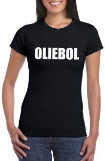 Bellatio Decorations Foute oud en nieuw t-shirt oliebol zwart voor dames L - Feestshirts