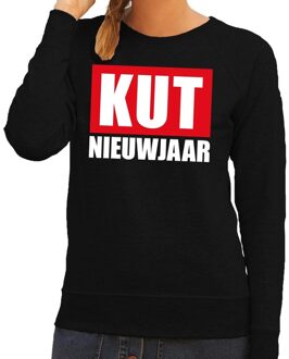 Bellatio Decorations Foute oud en nieuw trui / sweater kut nieuwjaar zwart voor dames 2XL (44)