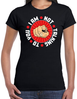 Bellatio Decorations foute party t-shirt dames - not talking to you - zwart - carnaval/themafeest XS