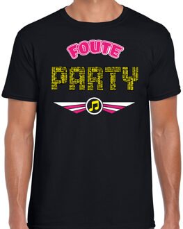 Bellatio Decorations Foute party t-shirt - heren - zwart - foute party outfit/kleding XL