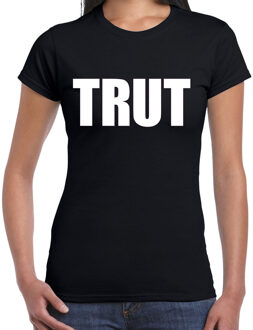 Bellatio Decorations Foute party T-shirt voor dames - zwart - TRUT - feestkleding - Foute Party / themafeest 2XL