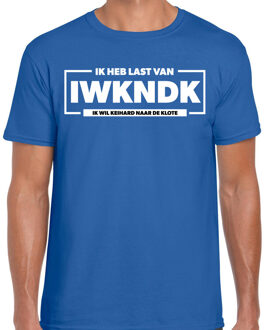 Bellatio Decorations Foute party t-shirt voor heren - last van - blauw - carnaval/themafeest