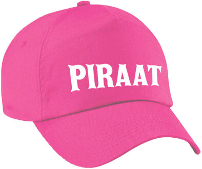 Bellatio Decorations Foute piraat verkleed pet roze voor dames en heren - piraten baseball cap - Fout  verkleedaccessoire voor kostuum