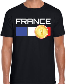 Bellatio Decorations France / Frankrijk landen t-shirt zwart heren M