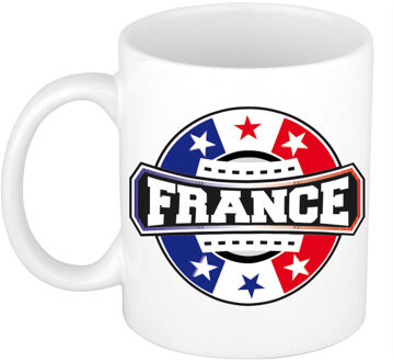 Bellatio Decorations France / Frankrijk logo supporters mok / beker 300 ml - feest mokken Multikleur