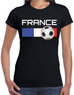 Bellatio Decorations France / Frankrijk voetbal / landen t-shirt zwart dames 2XL