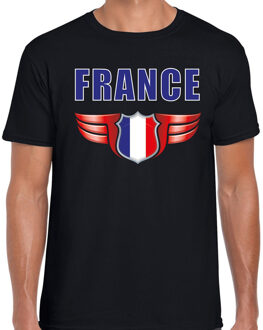Bellatio Decorations France landen t-shirt Frankrijk zwart voor heren