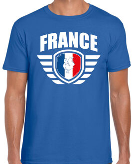 Bellatio Decorations France landen / voetbal t-shirt blauw heren - EK / WK voetbal S
