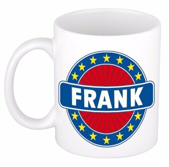 Bellatio Decorations Frank naam koffie mok / beker 300 ml - namen mokken Multikleur